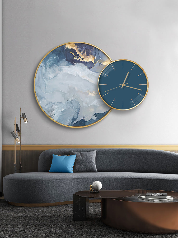 Clock Circle Crystal Porcelain Abstract Wall Hanging