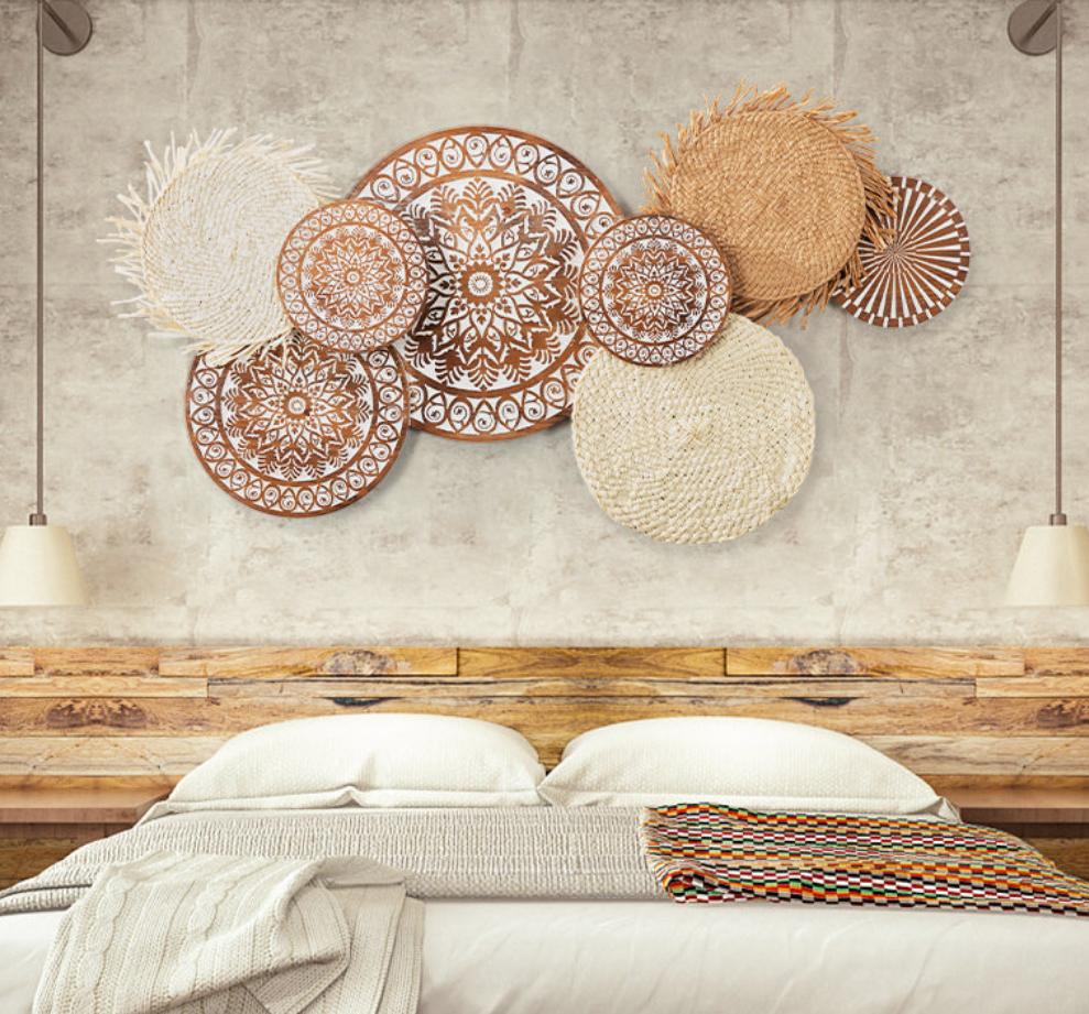 Timber Wall Art - Metal Wood Moroccan Style Wall Decoration