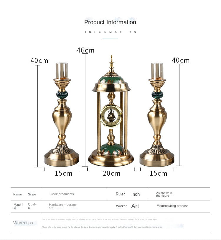 Candle Holders/  Table Clock