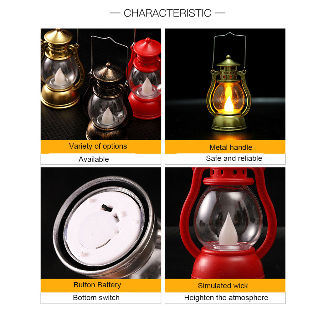 Candleholder -  Glass Cover Lantern Candelabra Kerosene Lamp