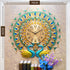 Peacock Clock - Double Head  Luxury Decorated Wall Clock