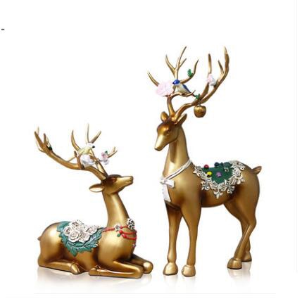 Deer Standing Disk - European Deer Furnishings Home Accessories High-end Decoration