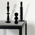 Candleholder -  Black Glass Flower Vase