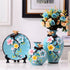 Ceramic 3PC Vases/ Jars set  with Ceramic Plate