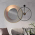 Circle Metal Clock and Circle Crystal Porcelain Wall Hanging