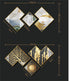 Canvas Landscape Different Shapes 3 PC set - Gold and Black Abstract