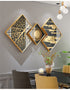 Canvas Landscape Different Shapes 3 PC set - Gold and Black Abstract