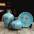 Ceramic 3PC Vases/ Jars set  With Ceramic Plate