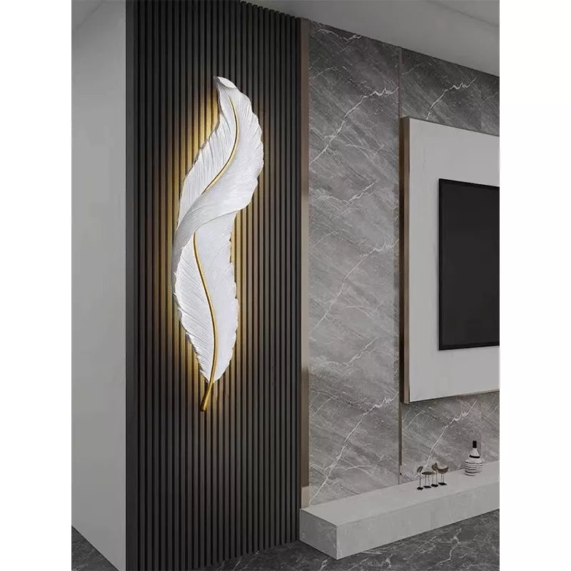 FINAL Resign LED Wall Art - Feather Lamp