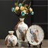 Ceramic 3PC Vases/ Jars set  With Ceramic Plate