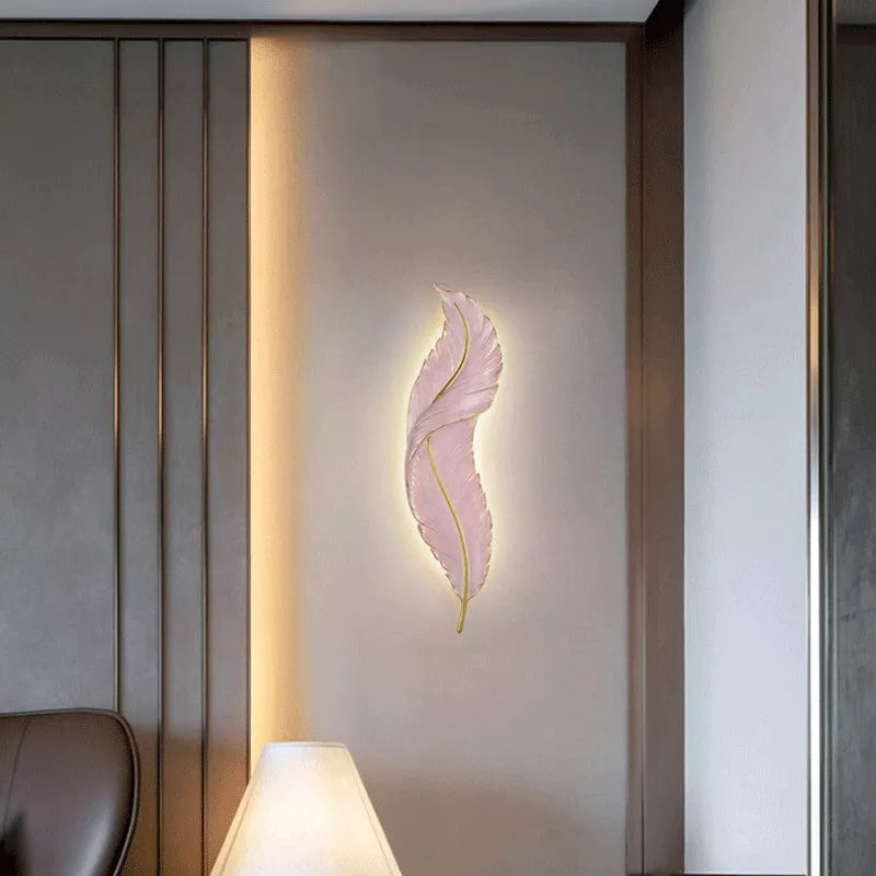 FINAL Resign LED Wall Art - Feather Lamp