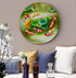 Single Circle Canvas / Crystal Porcelain / LED Wall Art Lamp Abstract Wall Hanging