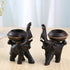 Candle Holder - Resin European Elephant Black Home Decorations