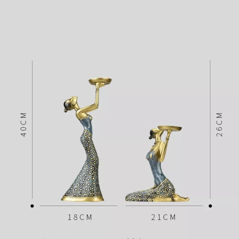 Candle Holders - Dancing Lady