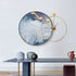 Circle Metal Clock and Circle Crystal Porcelain Wall Hanging