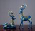 Standing Disk - Decorative Standing Disk with Modern Luxury Lucky Deer Resin Set