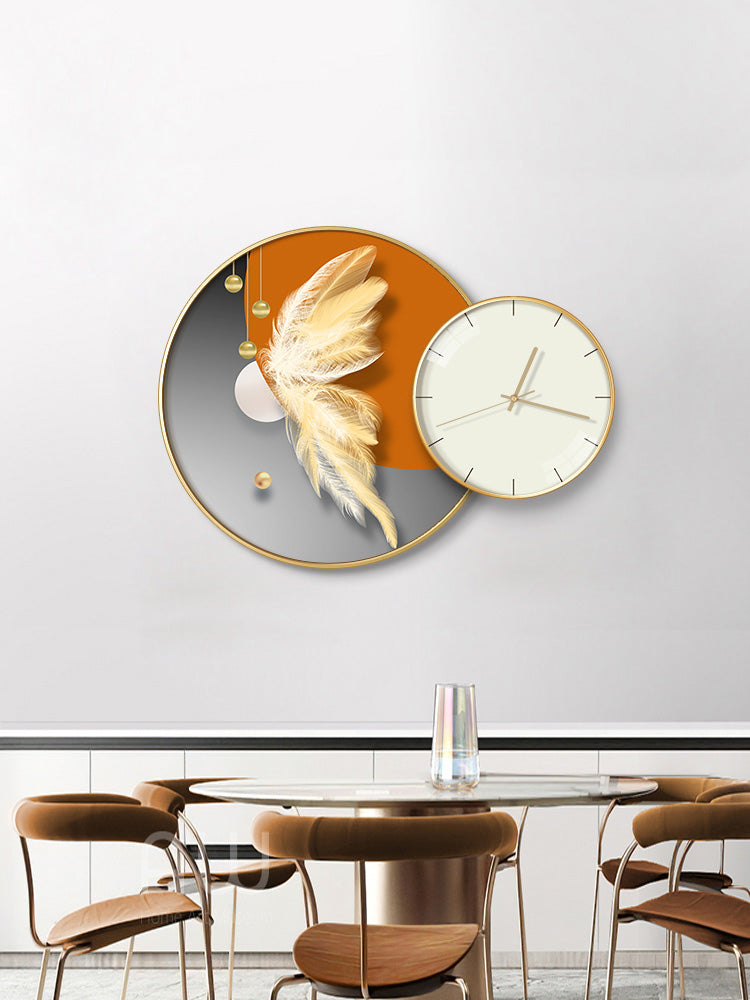 Clock Circle Crystal Porcelain Abstract Wall Hanging