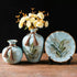 Ceramic 3PC Vases/ Jars set  With Ceramic Plate