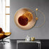 Metal Circle Clock - Crystal Porcelain Abstract Wall Hanging