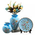 Ceramic 3PC Vases/ Jars set  With Ceramic Plate