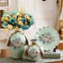 Ceramic 3PC Vases/ Jars set  With Ceramic Plate