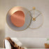 Metal Circle Clock - Crystal Porcelain Abstract Wall Hanging