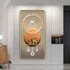 Rectangular Vertical Crystal Porcelain Clock Wall Hanging