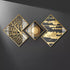 Canvas Landscape Different Shapes 3 PC set - Gold and Black Abstract