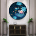 Single Circle Canvas / Crystal Porcelain / LED Wall Art Lamp Abstract Wall Hanging