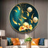 Single Circle Canvas / Crystal Porcelain / LED Wall Art Lamp Abstract Wall Hanging