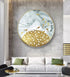 Single Circle Canvas / Crystal Porcelain / LED Wall Art Lamp Abstract Wall Hanging