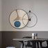 Circle Metal Clock and Circle Crystal Porcelain Wall Hanging