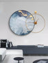 Circle Metal Clock and Circle Crystal Porcelain Wall Hanging