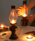 Candleholder -  Antique Glass Cover Lantern Candelabra Kerosene Lamp