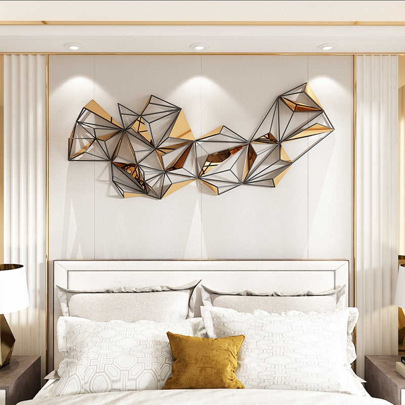 Metal Wall Art - Modern Light Luxury Living Room Wall Decoration