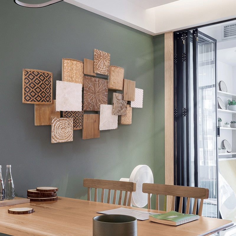 Timber Wall Art - Square Shape Timber Art