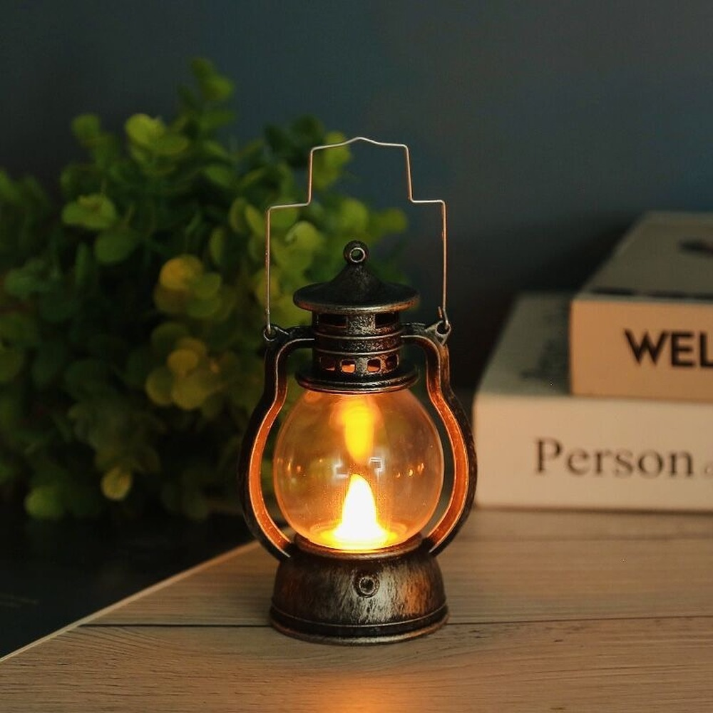 Candleholder -  Glass Cover Lantern Candelabra Kerosene Lamp