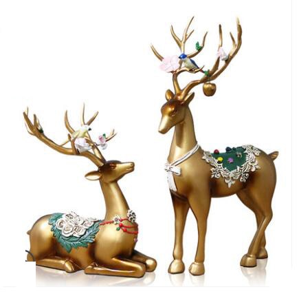 Deer Standing Disk - European Deer Furnishings Home Accessories High-end Decoration