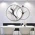 Circle Metal Clock and Circle Crystal Porcelain Wall Hanging