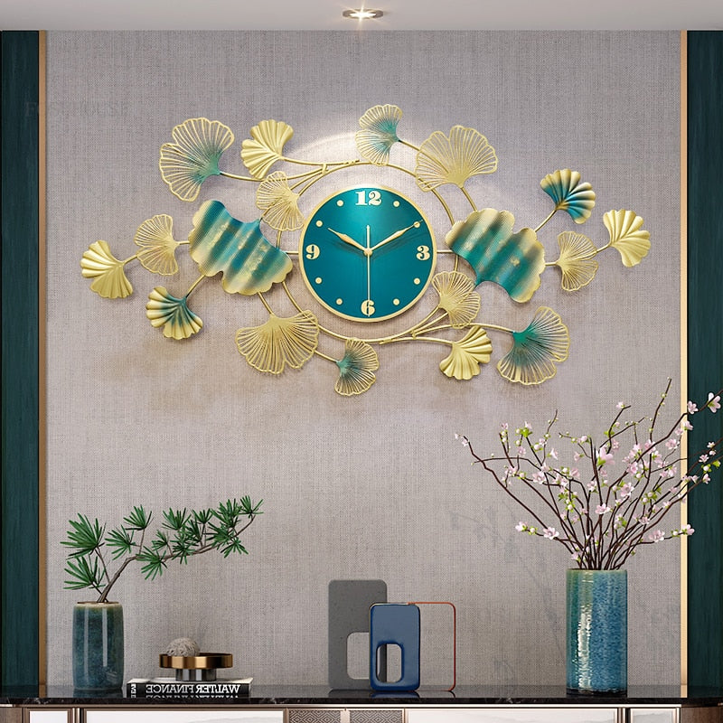 Peacock Clock - Creative Wall Clock Modern Flower Design Luxury Wall Art