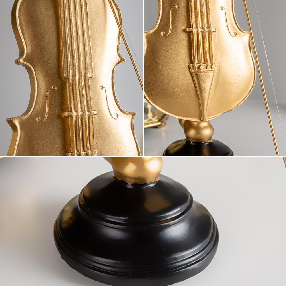 FINAL Music Band Gold Violin Artware Sculpture