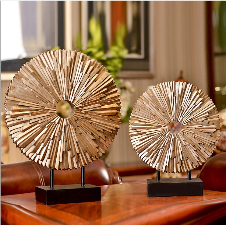 Standing Disk - Modern Luxury Resin Lucky Deer and Decorative Standing Disk Set