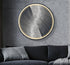 FINAL Single Circle Canvas / Crystal Porcelain / LED Wall Art Lamp Abstract Wall Hanging