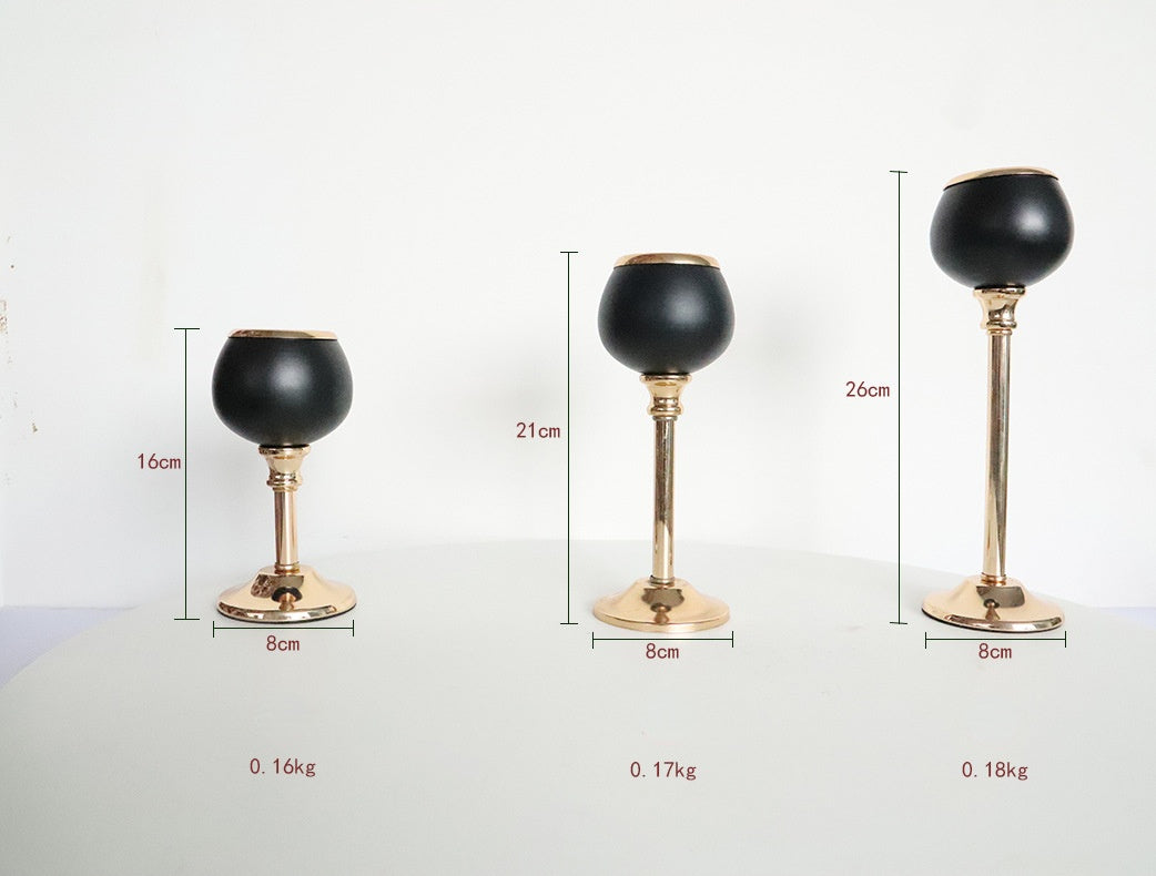 Candleholder - Gold and Black