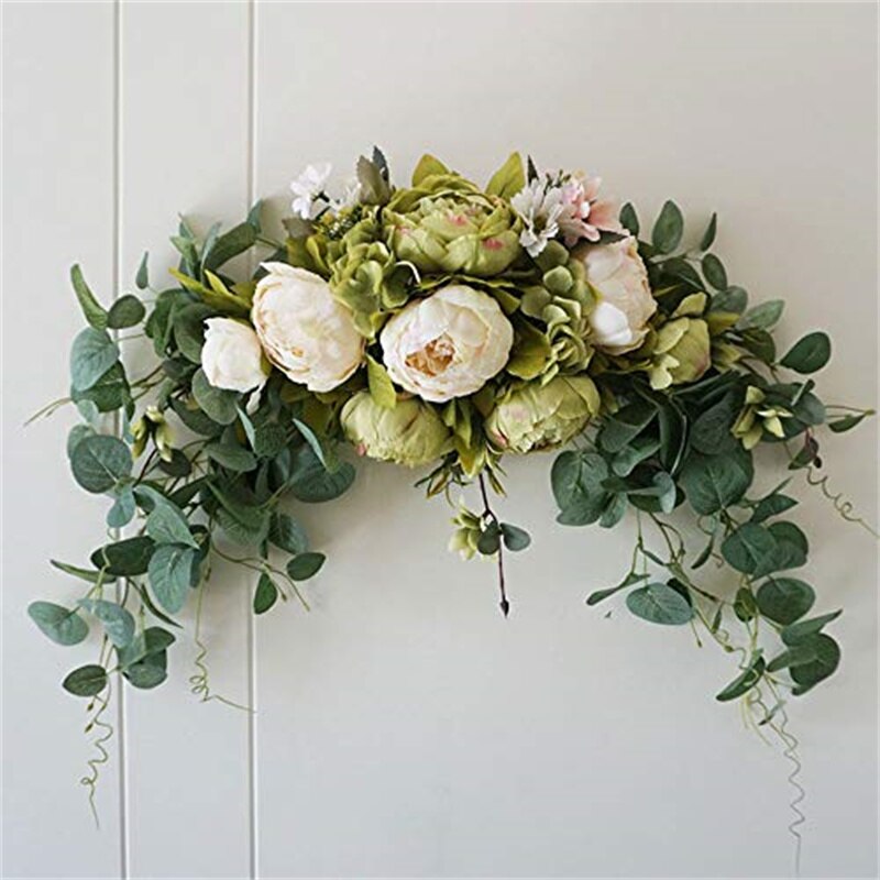 ! Flowers Garland - Rose Peony Artificial Flowers Garland Door Decorative Flower