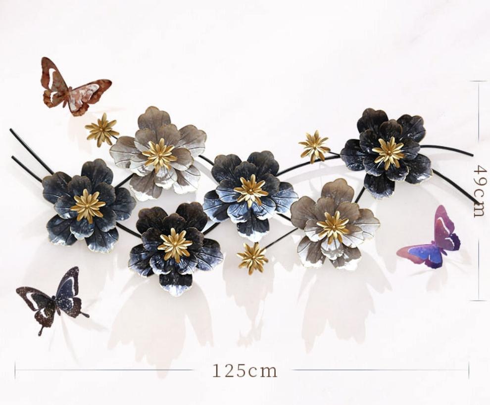 Metal Wall Art - Flowers and Butterflies