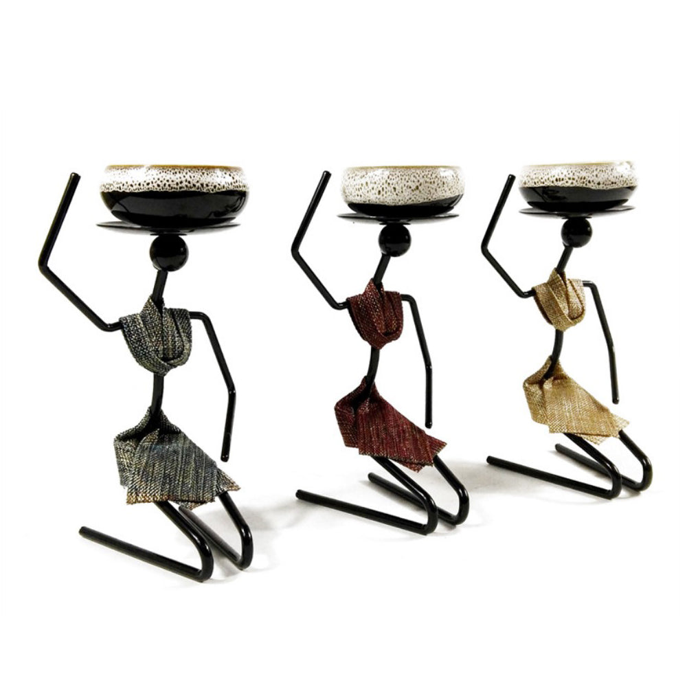 Candle Holders -  African Women Iron Rack