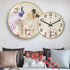 Clock Circle Crystal Porcelain Abstract Wall Hanging