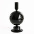 Candleholder -  Black Glass Flower Vase