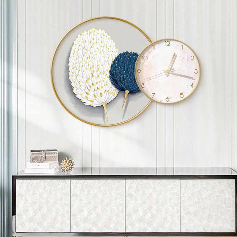 Clock Circle Crystal Porcelain Abstract Wall Hanging